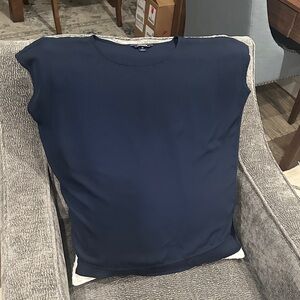 Lands' End Women's Navy Sleeveless Blouse